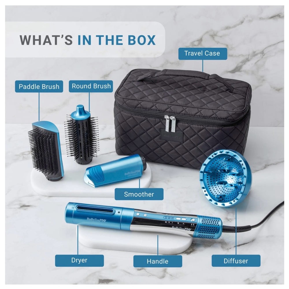 BaBylissPRO Nano Titanium Hair Styling Set - Blue